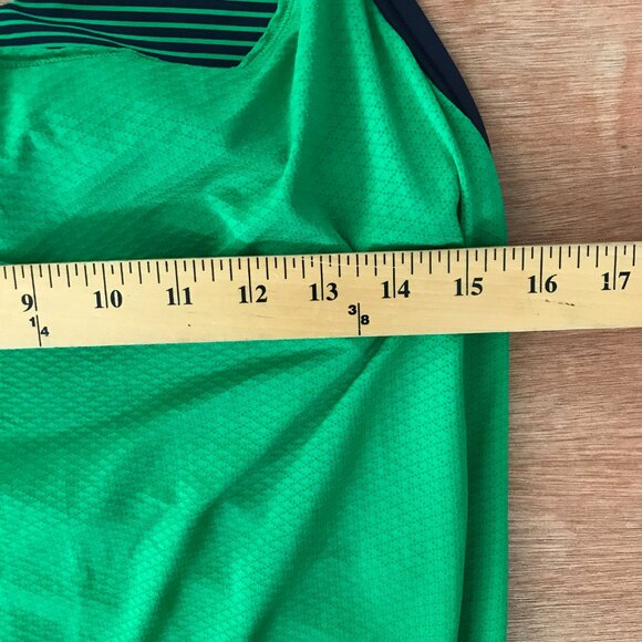 Lululemon CYB Tank Top Women Size 2 Green Striped Racerback Moisture Wicking - Picture 7 of 7
